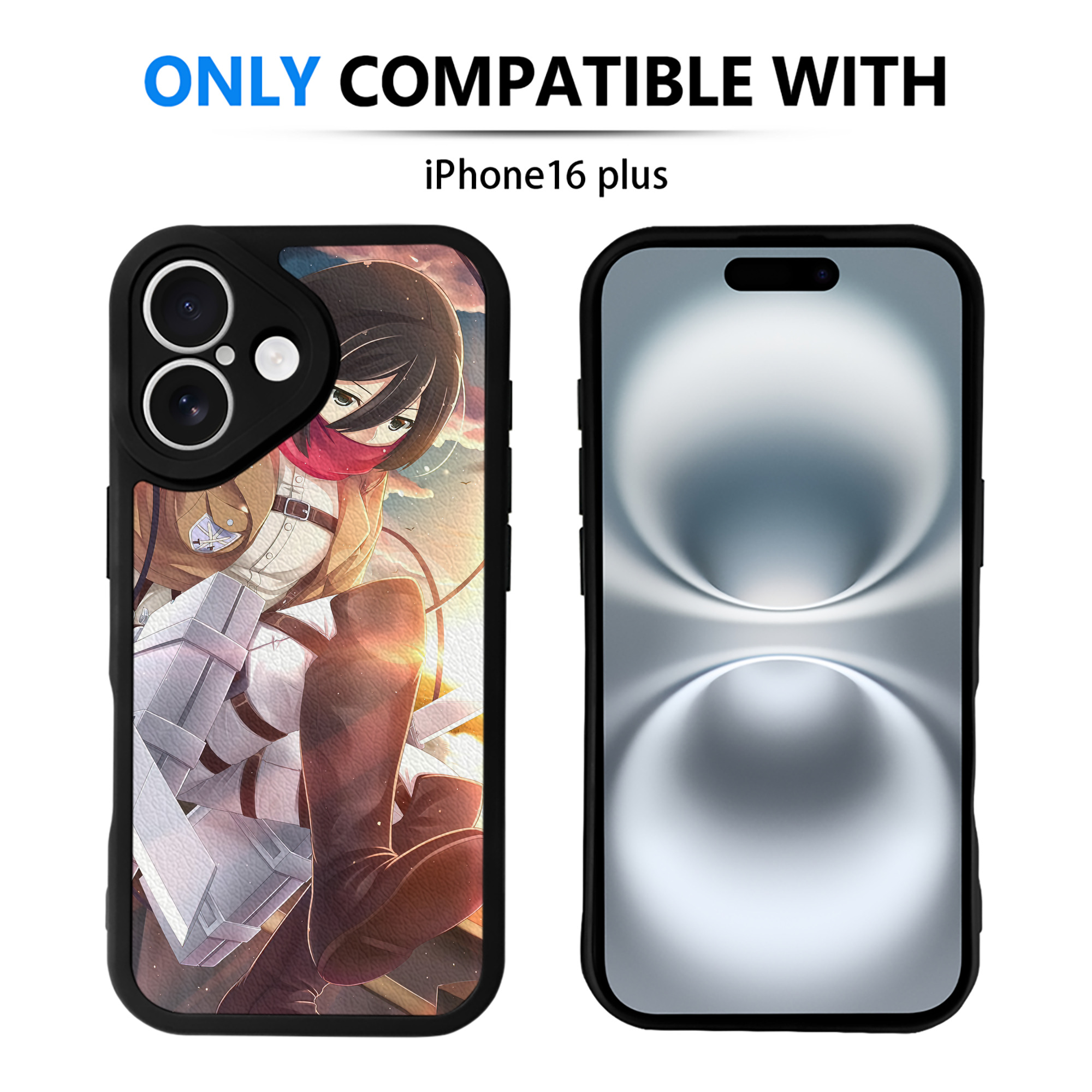 （画像用） 進撃の巨人 Attack on Titan 【iPhone 16シリーズ対応】シリコンスマホケース（レザー調） 材質：シリコン